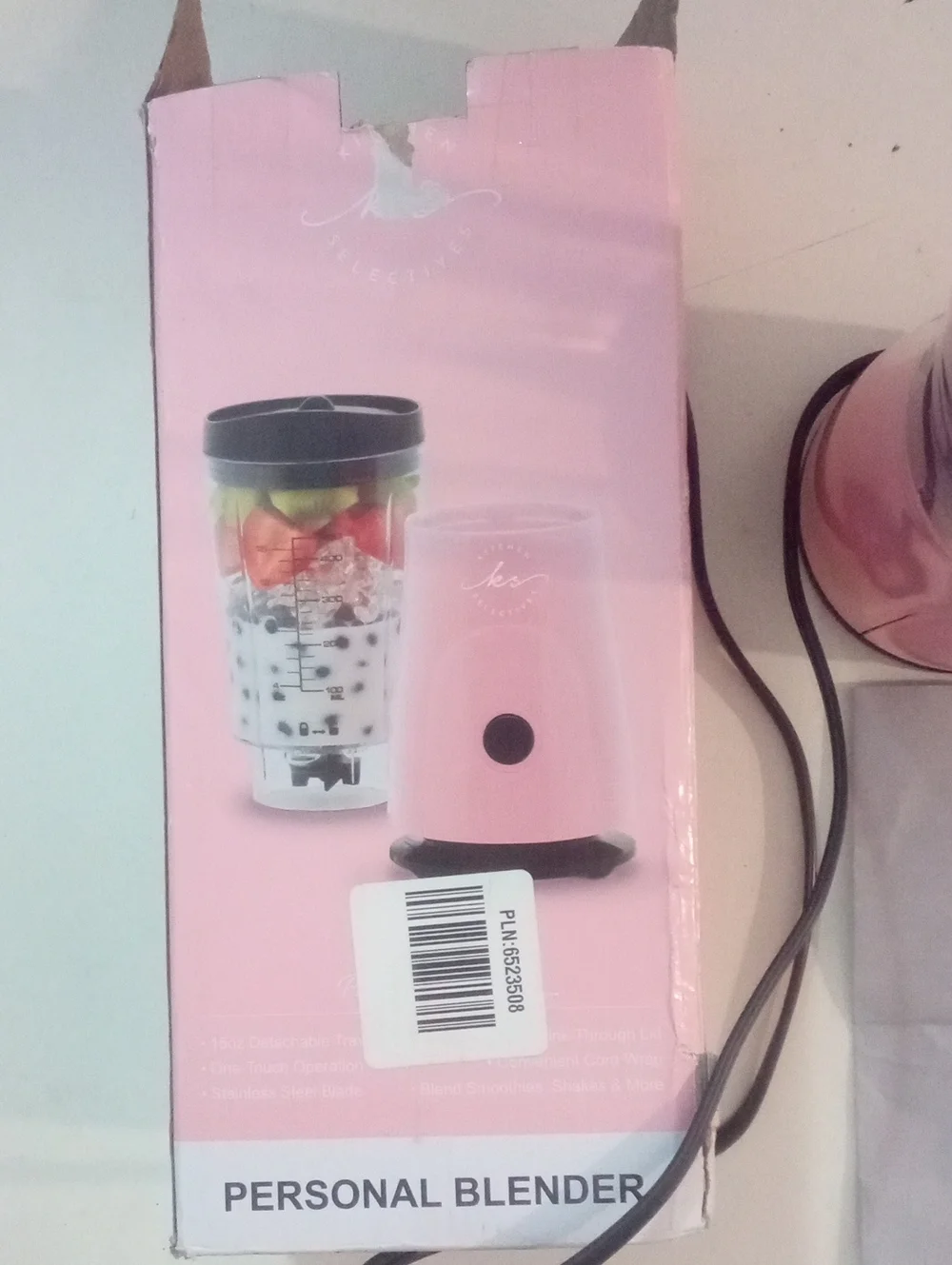 Pink Personal Blender with Travel Lid